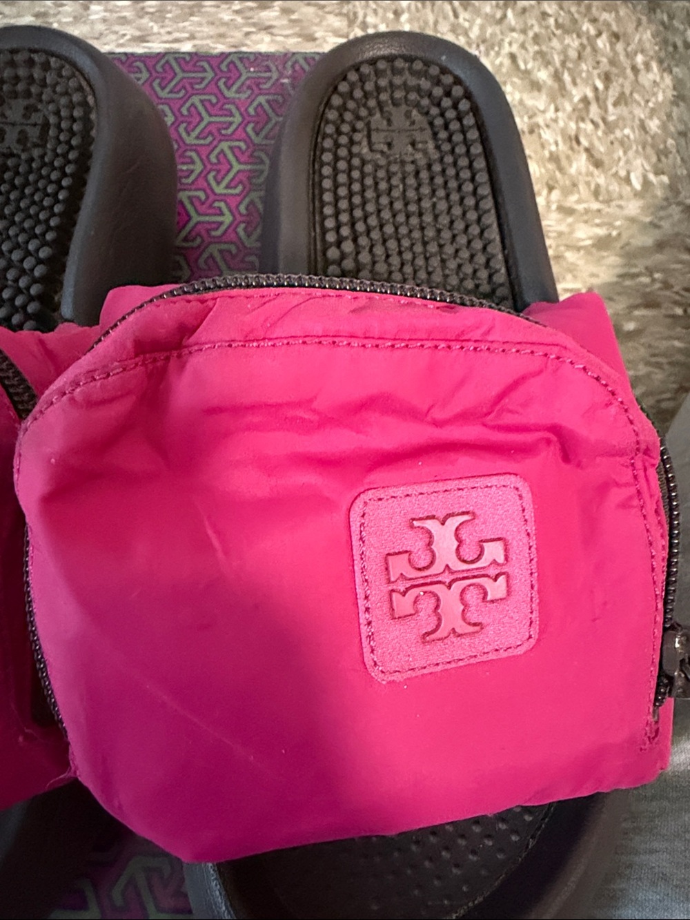 Tory Burch Magenta Pocket Sport Slide Sandals EUC - Picture 3 of 11
